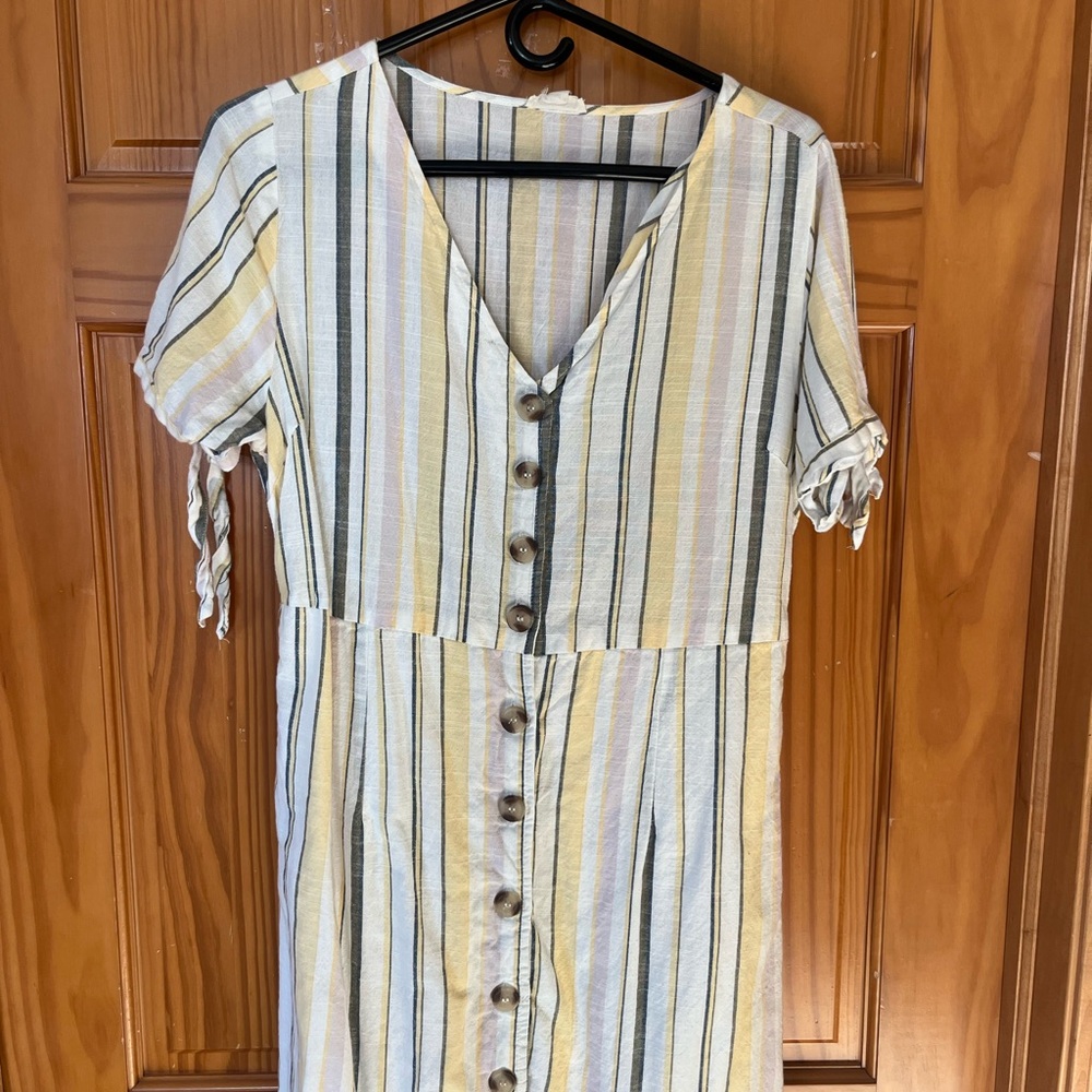 Striped Button-Down Dress